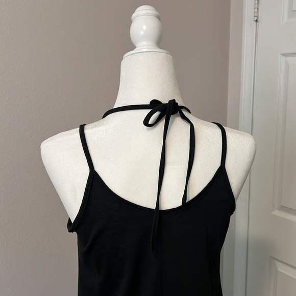 Women’s adjustable strap black casual midi maxi dress small medium - Picture 4 of 8